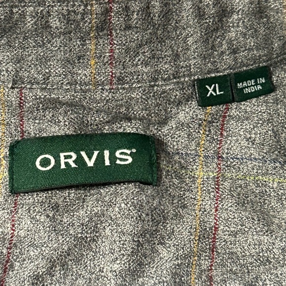 Orvis Fairbanks Men's Plaid Flannel Button Down Shirt - Picture 7 of 8